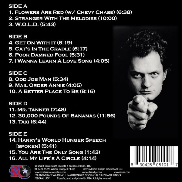 HARRY CHAPIN LIVE AT THE CAPITOL THEATER-VINYL – Harry Chapin Music