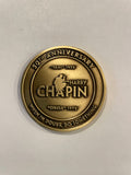 HARRY CHAPIN BRASS COIN COMMEMORATING HIS 80th BIRTHDAY