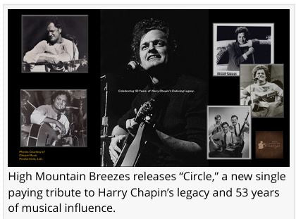 HIGH Mountain BREEZES Pays TRIBUTE to HARRY Chapin WITH New SINGLE 'CIRCLE' in PARTNERSHIP with CHAPIN Music PRODUCTIONS