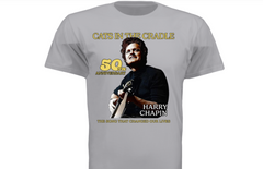 Limited Edition! Cat's In the Cradle 50th Anniversary T-Shirt - Harry Chapin w/guitar