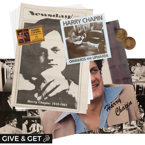 Harry Chapin fan pack, Gold medal and Onward and Upward CD